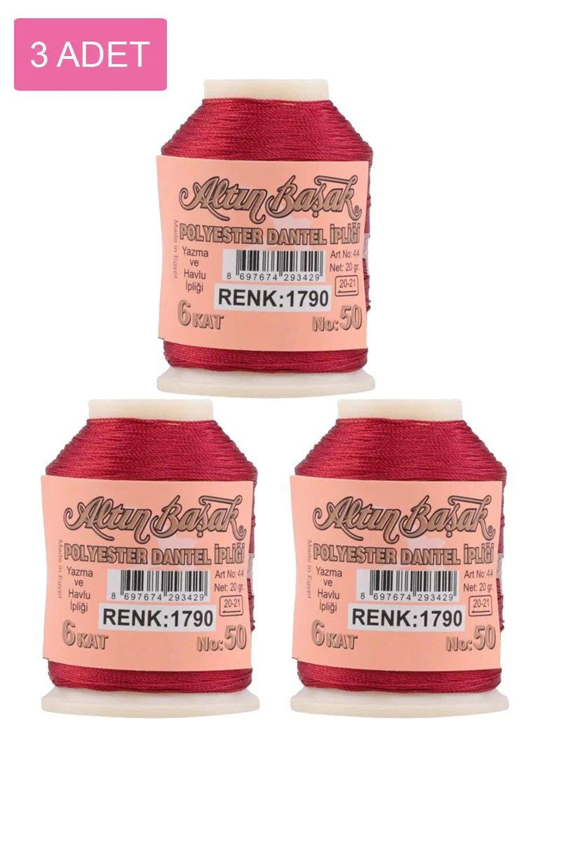 3 Adet Altınbaşak Oya ve Dantel İpi 20 gr - Royaleks No: 1790 3 Adet Altınbaşak Oya ve Dantel İpi 20 gr - Royaleks No: 1790