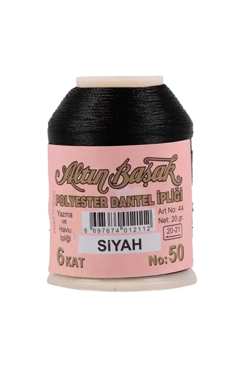 3 Adet Altınbaşak Oya ve Dantel İpi 20 gr - Royaleks - No: SİYAH 3 Adet Altınbaşak Oya ve Dantel İpi 20 gr - Royaleks - No: SİYAH