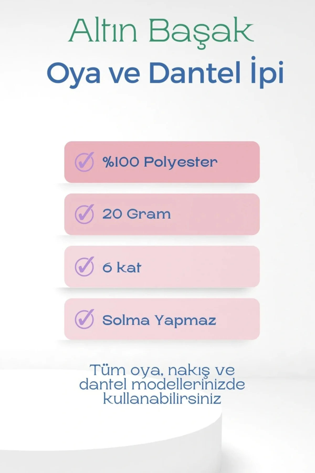3 Adet Altınbaşak Oya ve Dantel İpi 20 gr - Royaleks - No: 554