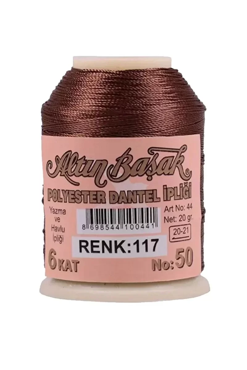 3 Adet Altınbaşak Oya ve Dantel İpi 20 gr - Royaleks - No: 117 - 