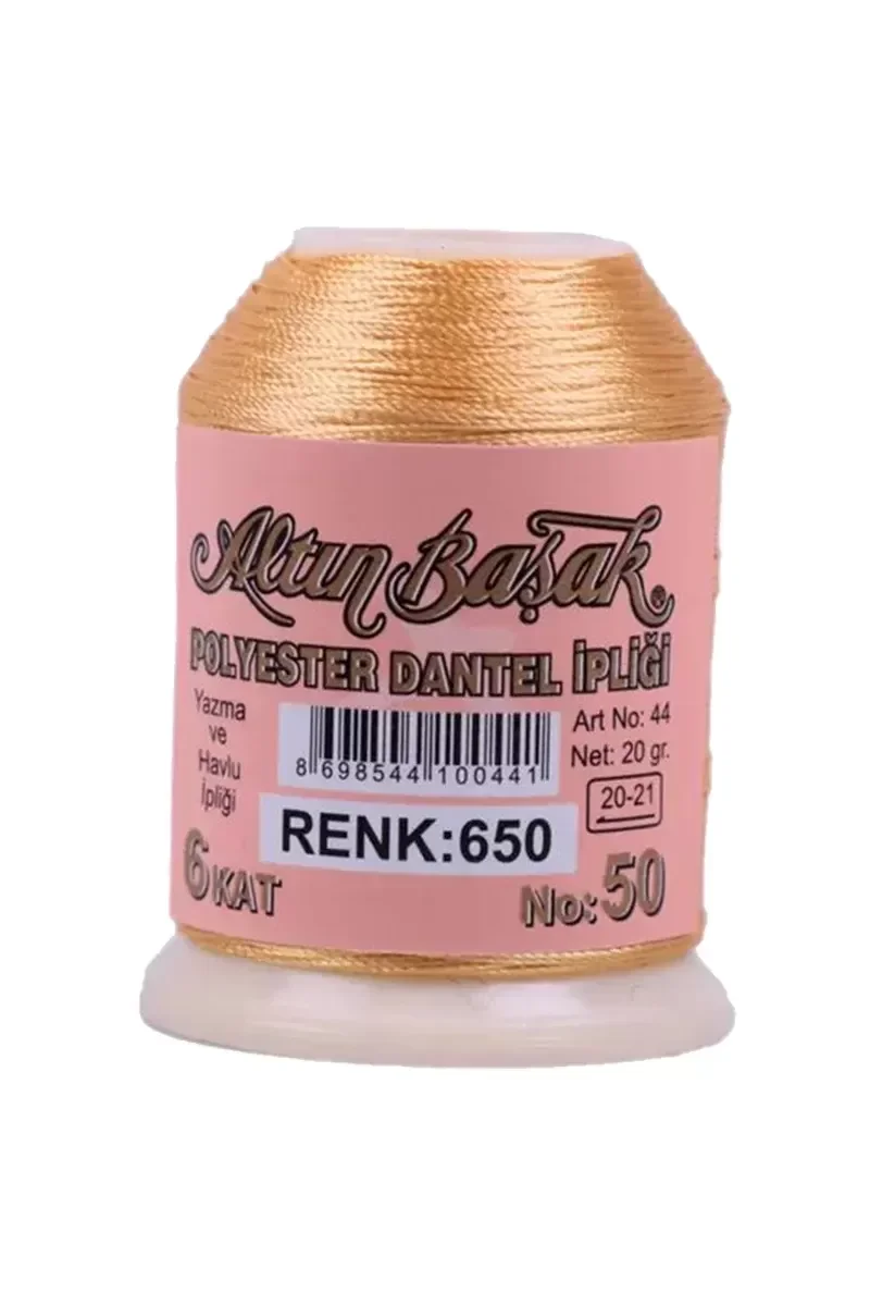 3 Adet Altınbaşak Oya ve Dantel İpi 20 gr - Royaleks - No: 650 - 