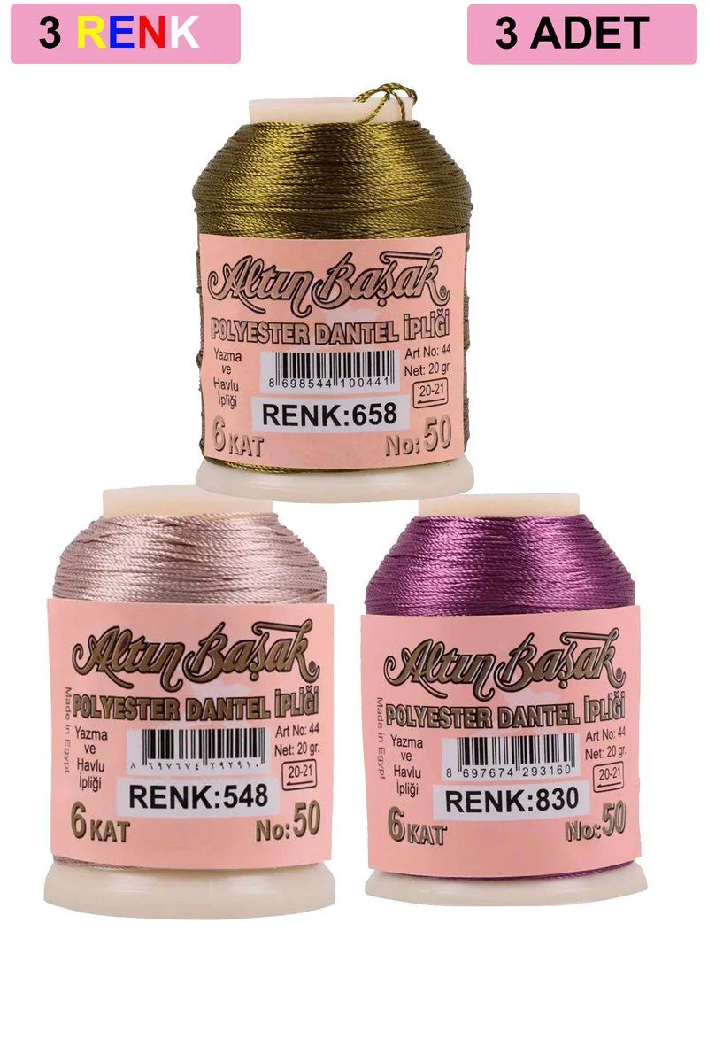 3 Adet Altınbaşak Oya ve Dantel İpi 20 gr - Royaleks No: 548 830 658 Fiyatı, Yorumları ve Özellikleri