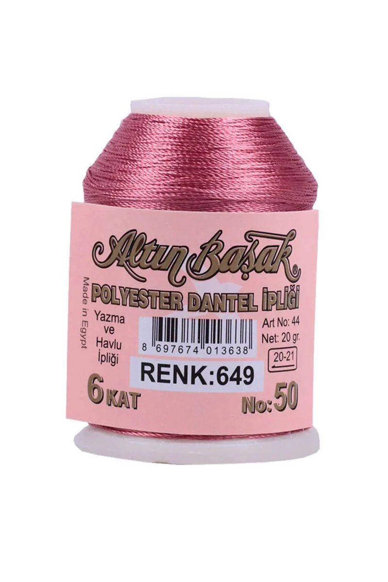 3 Adet Altınbaşak Oya ve Dantel İpi 20 Gr - No: 649 | Oya İpi Seti