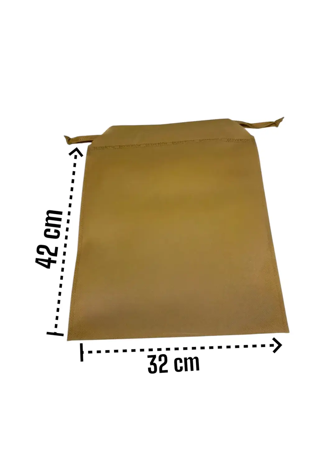 3 Adet Bej Büzgülü Ayakkabı Saklama Çantası Seyahat Hurcu Çok Ama