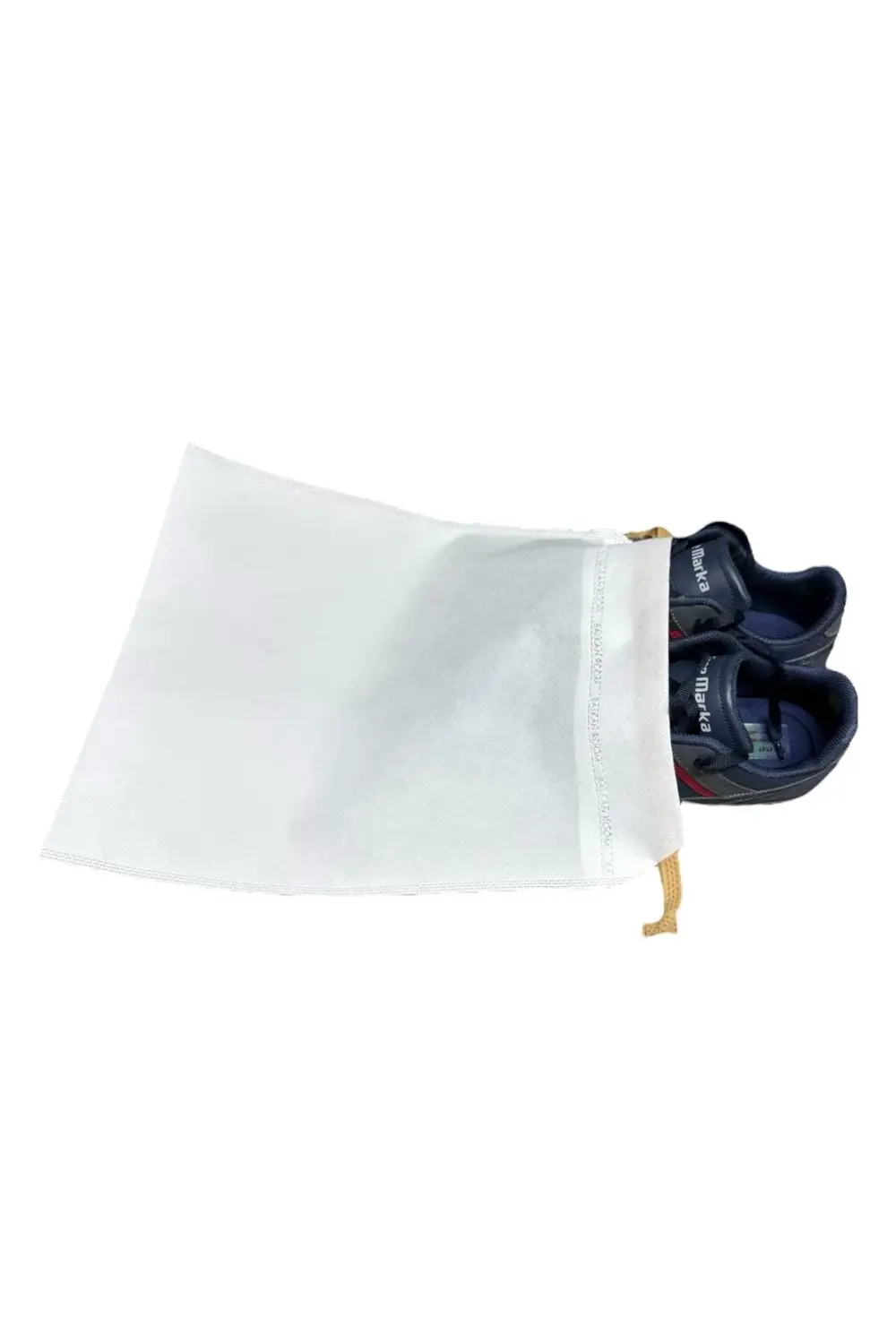 3 Adet Beyaz Büzgülü Ayakkabı Saklama Çantası Çok Amaçlı Dolap Çe