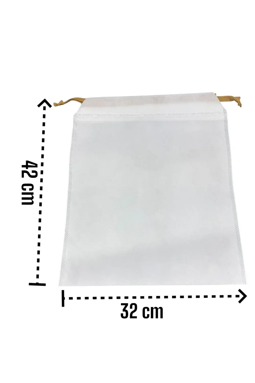 3 Adet Beyaz Büzgülü Ayakkabı Saklama Çantası Çok Amaçlı Dolap Çe