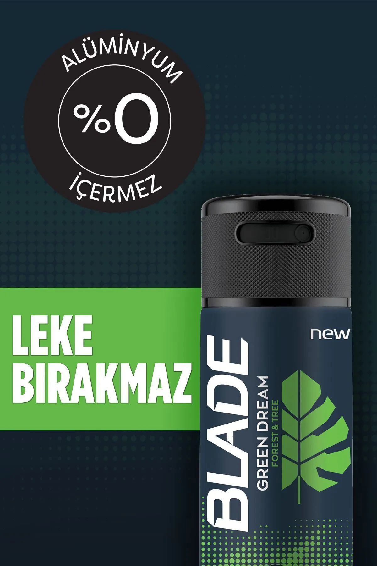 3 Adet Blade Green Dream Erkek Deodorant 150 Ml Hızlı Kurur, Leke 3 Adet Blade Green Dream Erkek Deodorant 150 Ml Hızlı Kurur, Leke