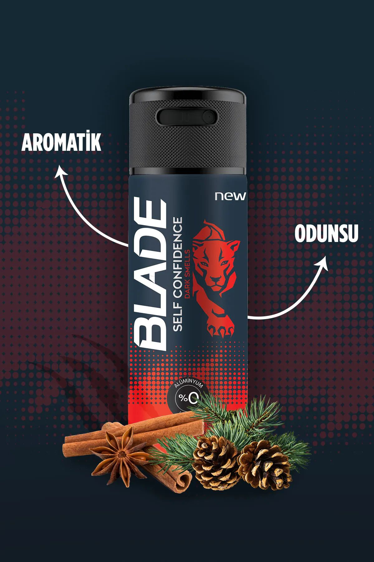 3 Adet Blade Self Confidence Erkek Deodorant 150 Ml Hızlı Kurur, 