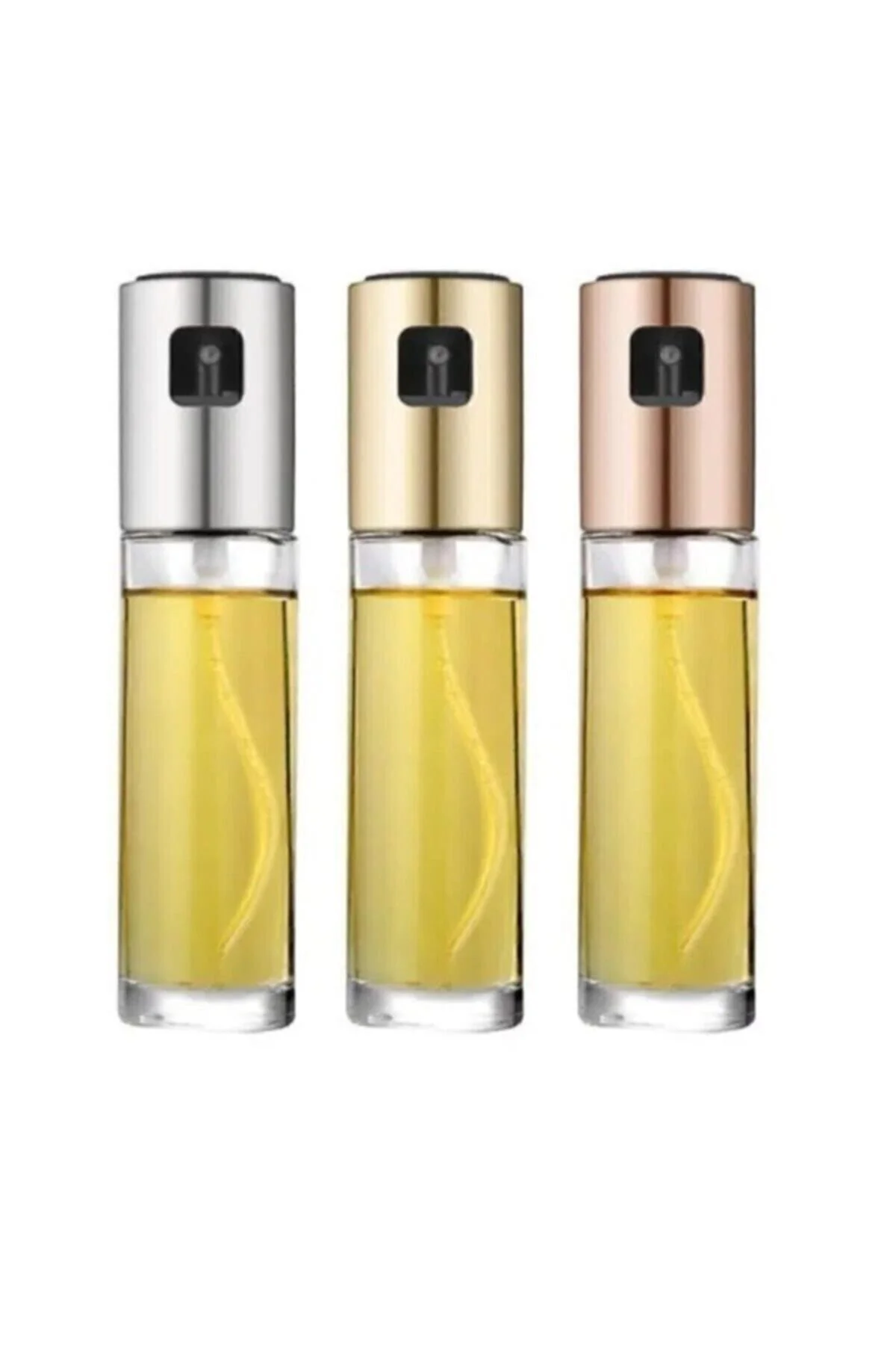 3 Adet Cam Yağdanlık Sprey 100 ml Pompalı Yağlık Sirkelik