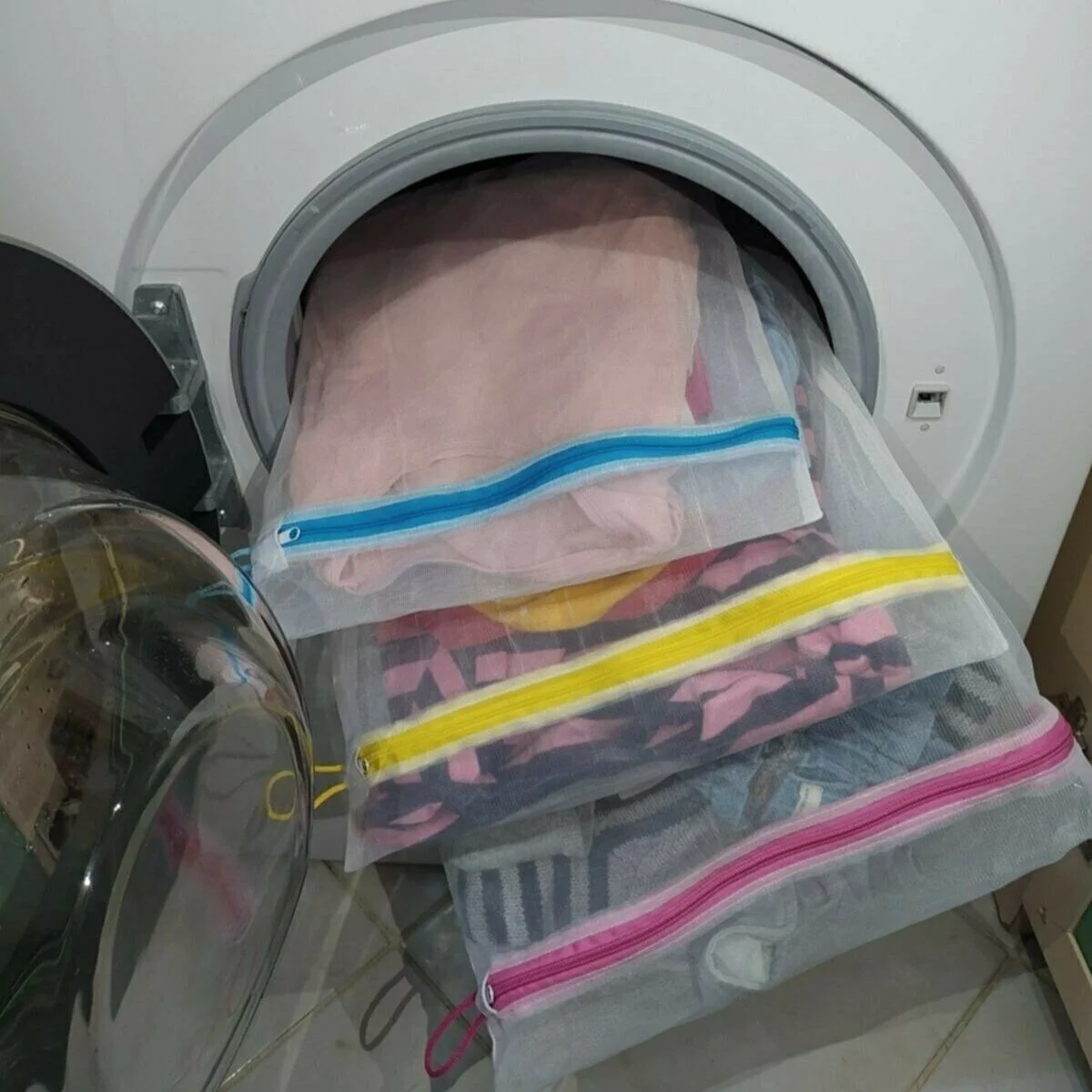 3 Adet Çamaşır Yıkama Filesi Renkli Fermuarlı 3 Boy 3 Adet Çamaşır Yıkama Filesi Renkli Fermuarlı 3 Boy