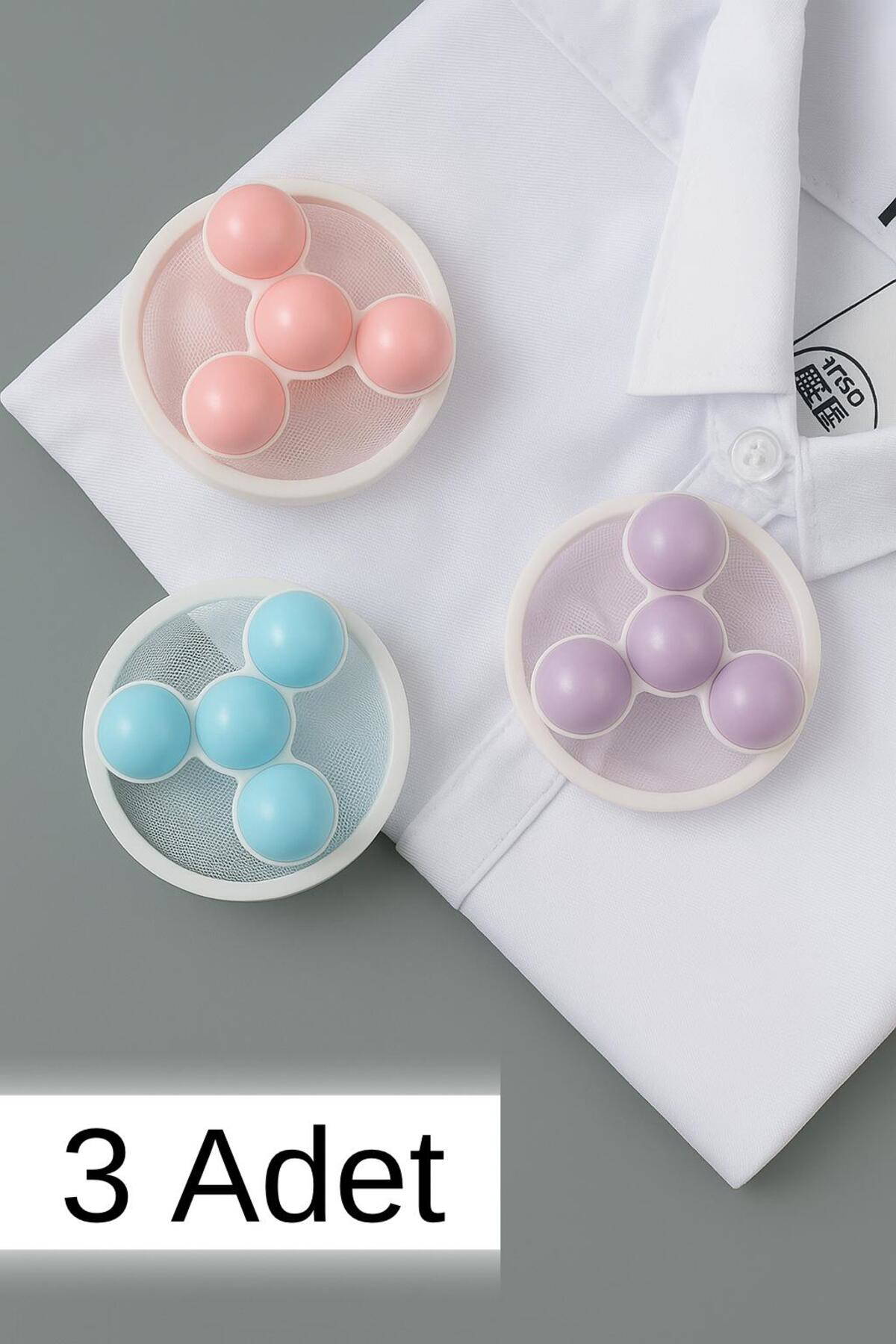 3 Adet Çamaşır Yıkama Topu Tüy ve Kıl Toplayıcı