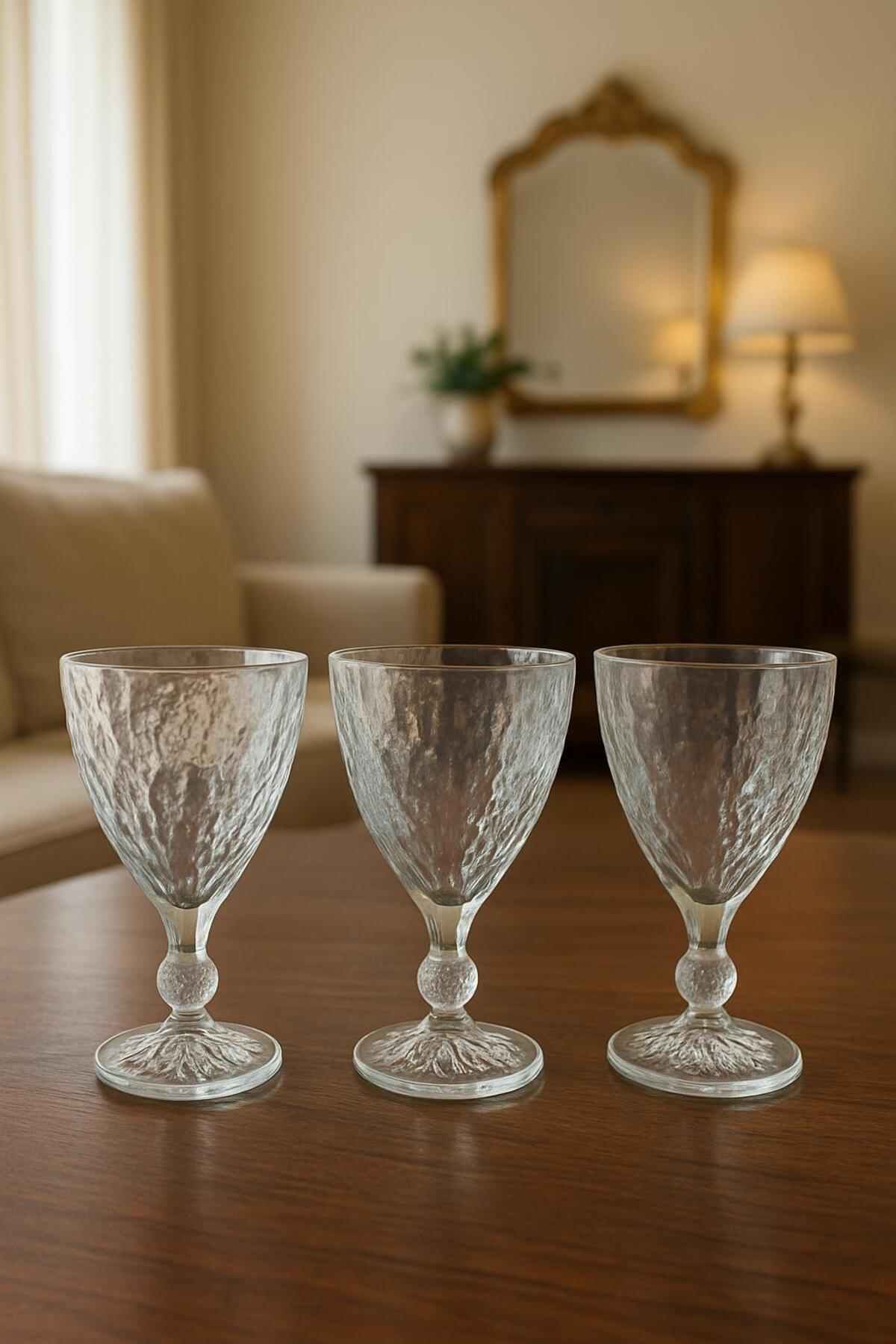 3 Adet Çok Amaçlı Cam Sunum Bardağı 13x8 cm – Servis ve İçecek Ba