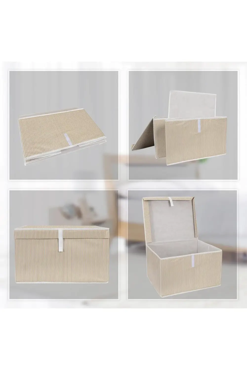 Pazar Kapısı 3 Adet Çok Amaçlı Düzenleyici Kutu Maxi Kahverengi 50*40*30Cm