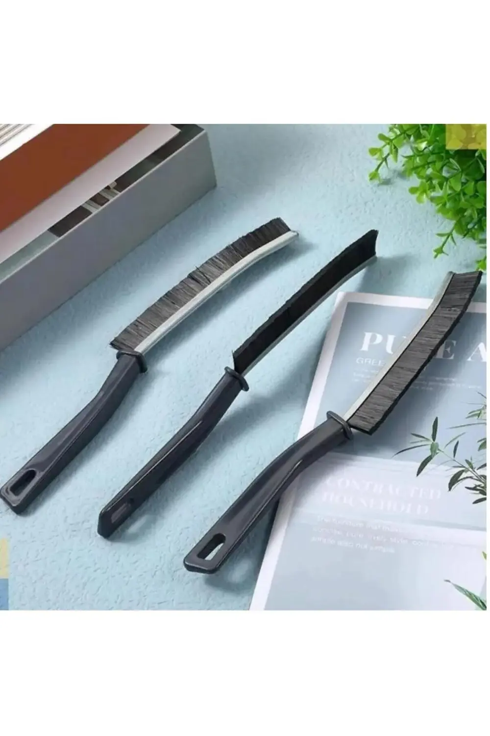 3 Adet Çok Amaçlı Multi Ince Temizlik Fırçası Derz Arası Banyo Mu