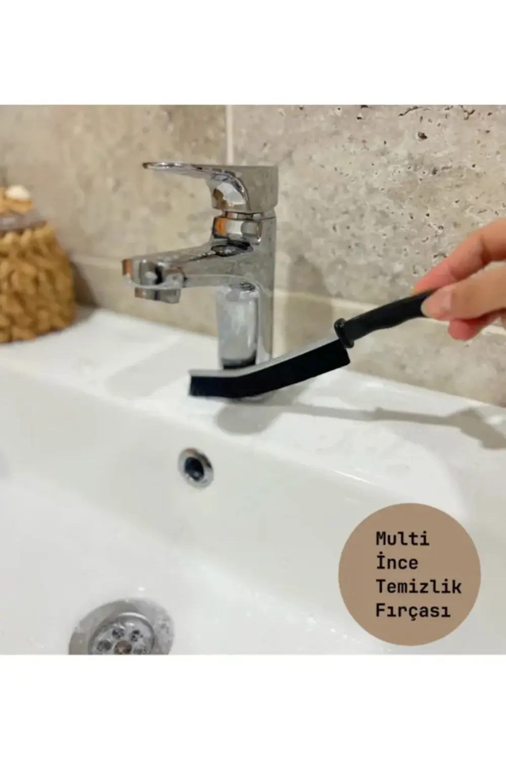 3 Adet Dayanıklı Sert Kıllı Çok Amaçlı İnce Temizlik Fırçası Derz