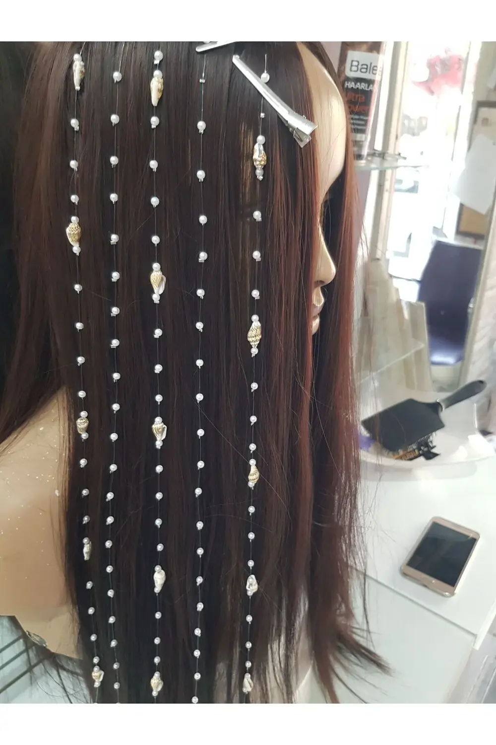 3 adet deniz kabuklu saç aksesuar