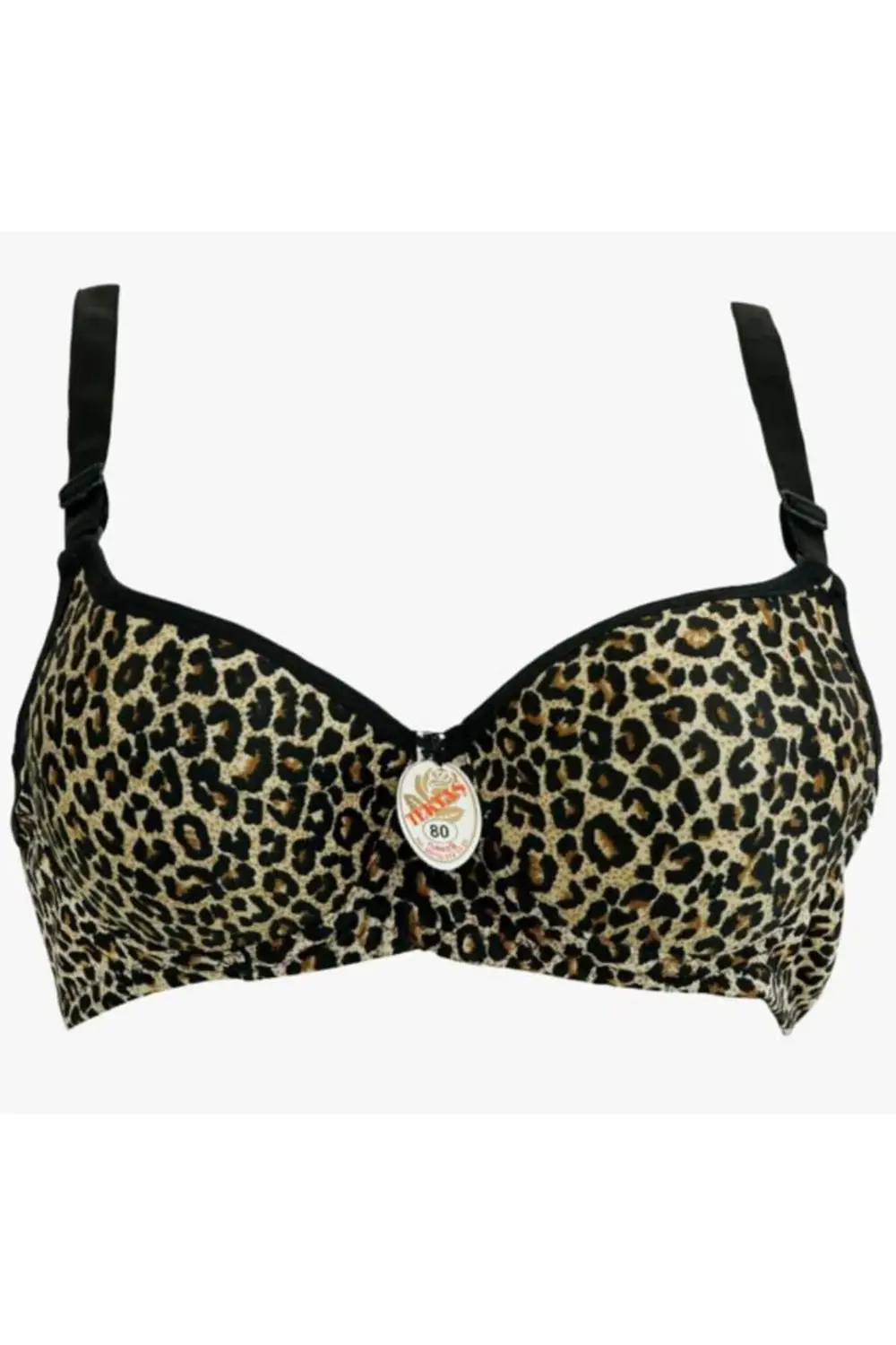 (3 Adet) Desteksiz ve Destekli Afrika Desenli Balenli Sütyen