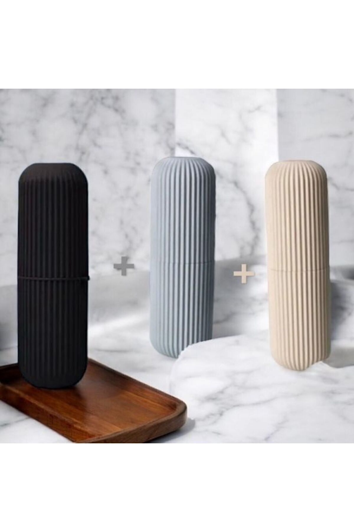 3 adet diş fırçası diş macunu saklama kutusu saklama kabı organiz