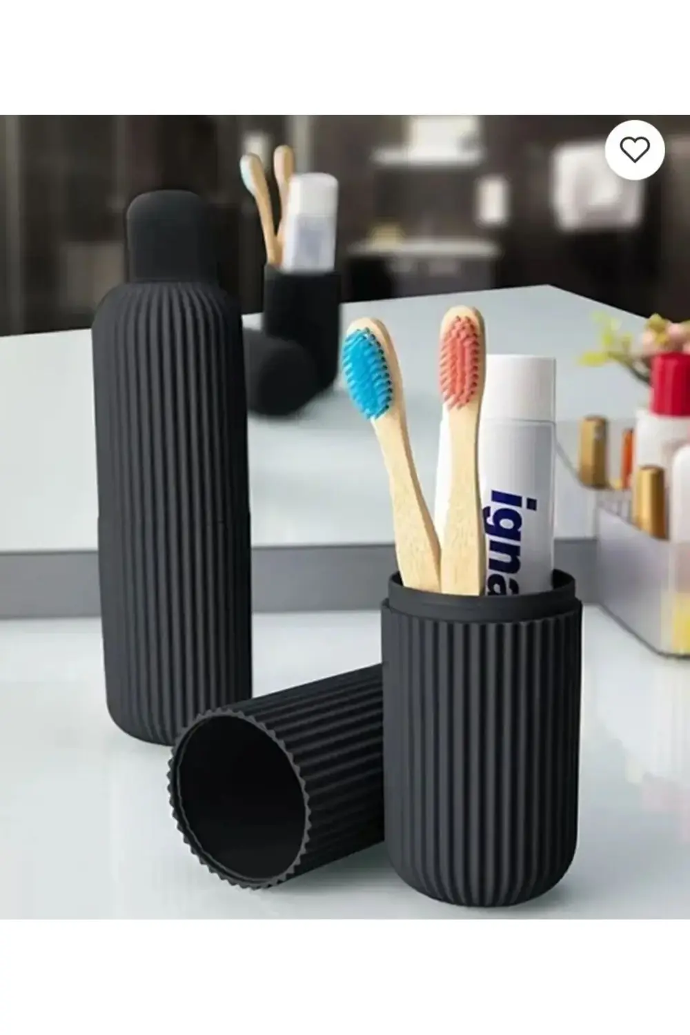 3 adet diş fırçası diş macunu saklama kutusu saklama kabı organiz
