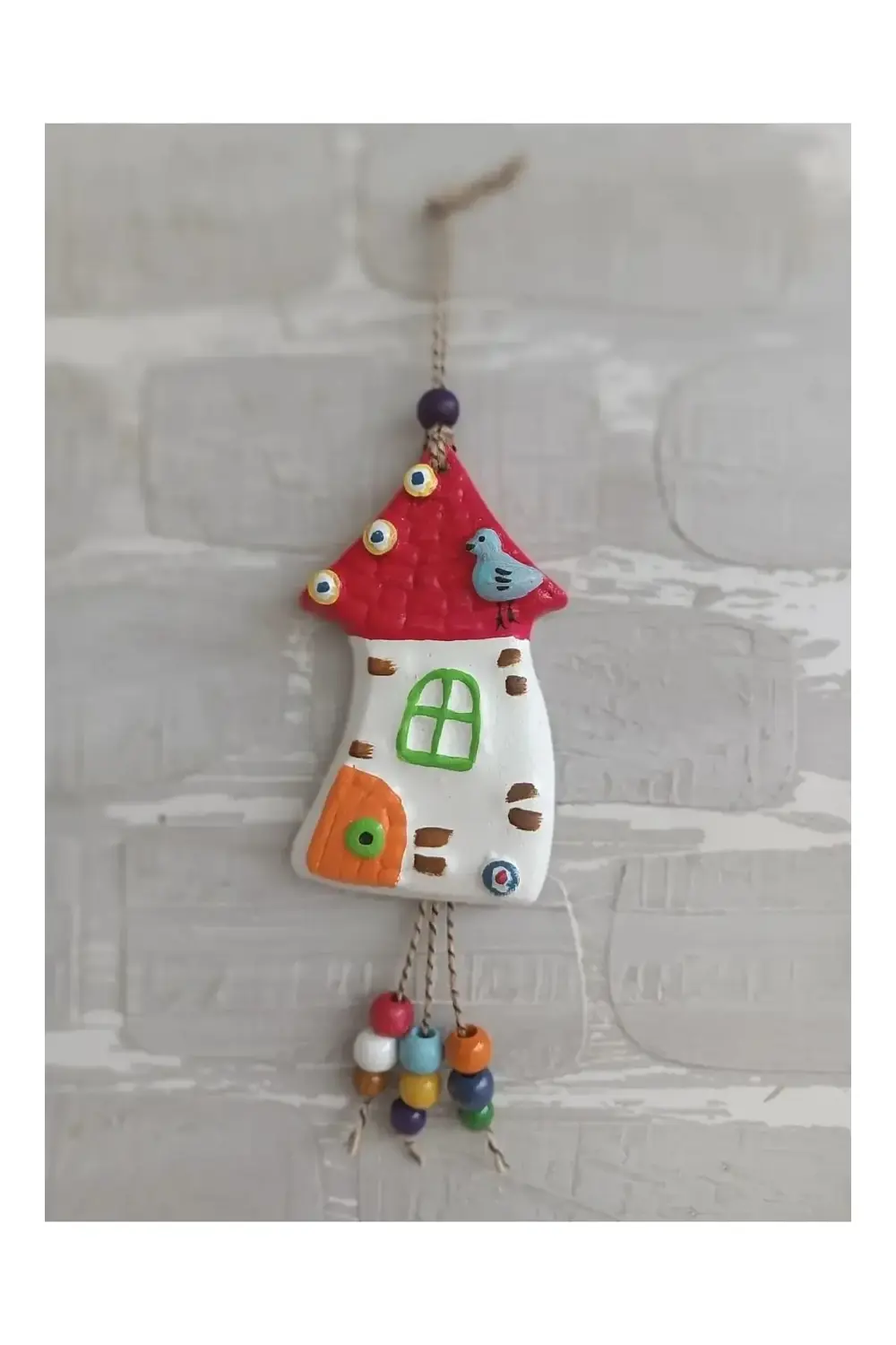 3 Adet El Boyaması Duvar Balkon Ve Bahçe Süsü