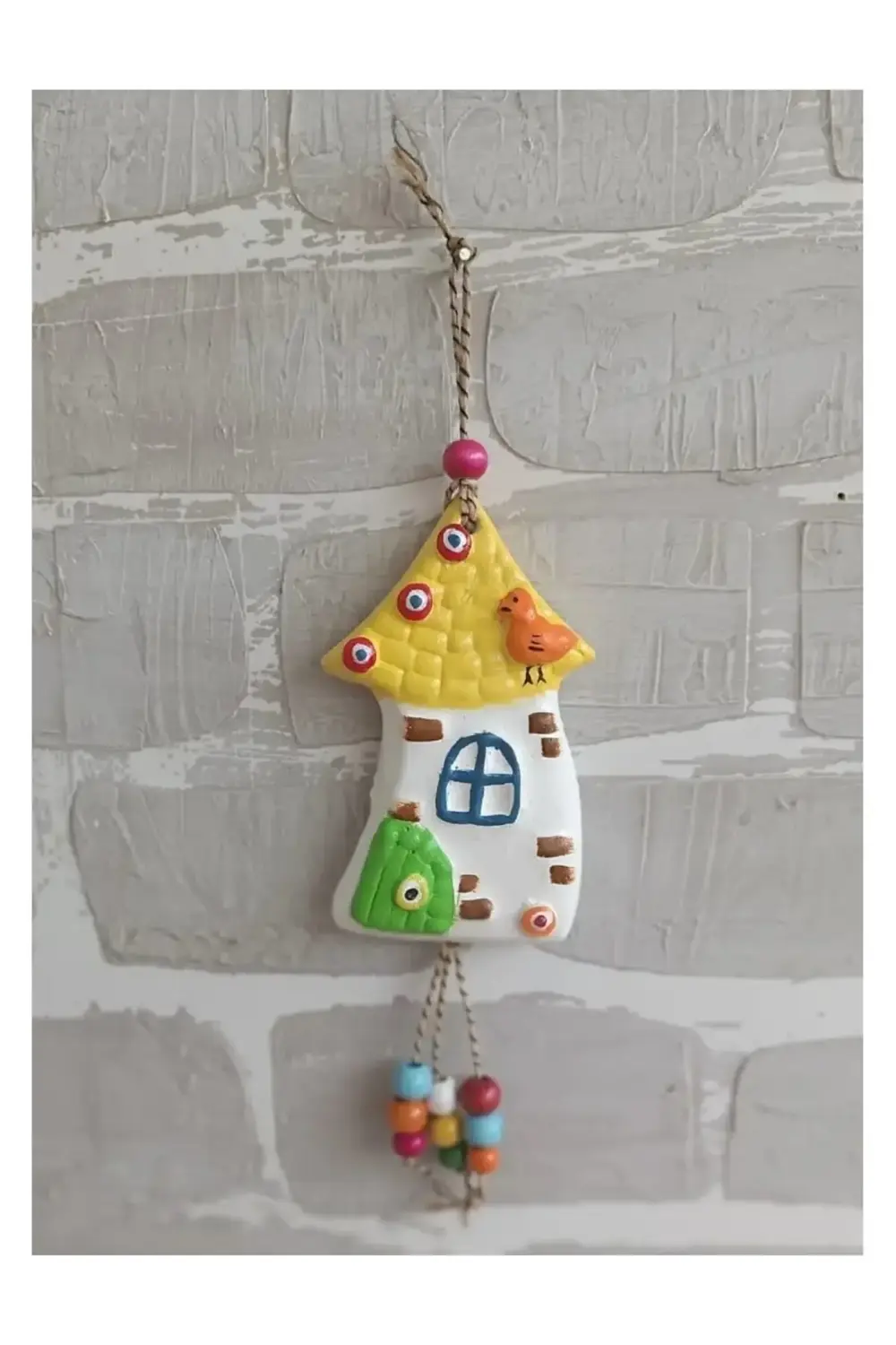 3 Adet El Boyaması Duvar Balkon Ve Bahçe Süsü