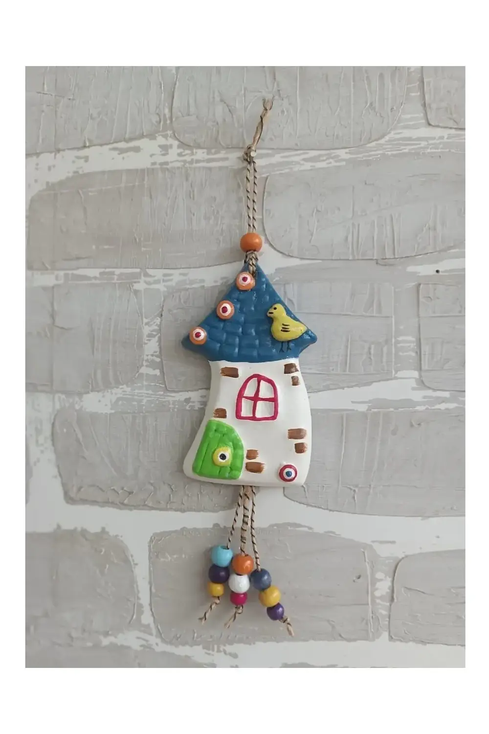 3 Adet El Boyaması Duvar Balkon Ve Bahçe Süsü