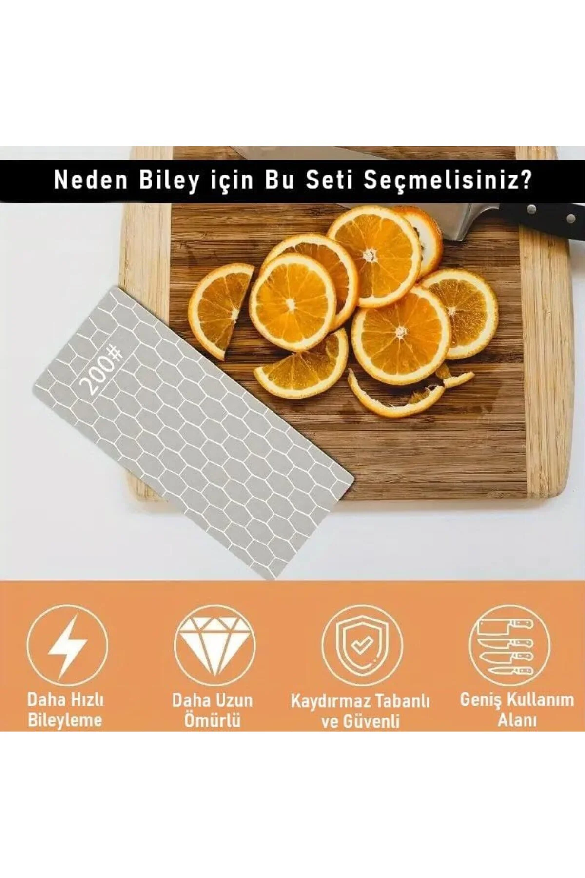 3 Adet Elmas Biley Seti Bıçak Bileme Taşı Sulu veya Susuz Biley Uzun Ömürlü Aşınm