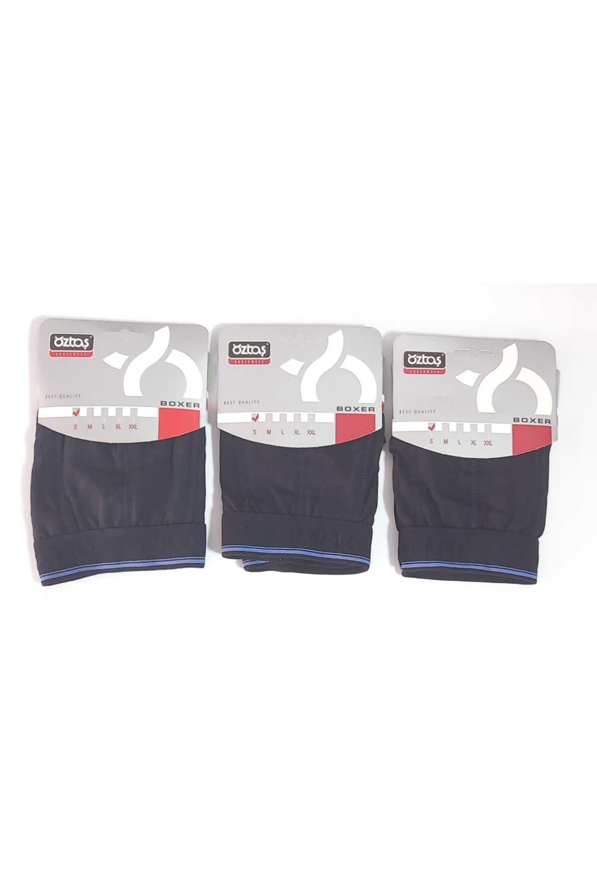 Öztaş Underwear 3 Adet Erkek Lycralı Boxer