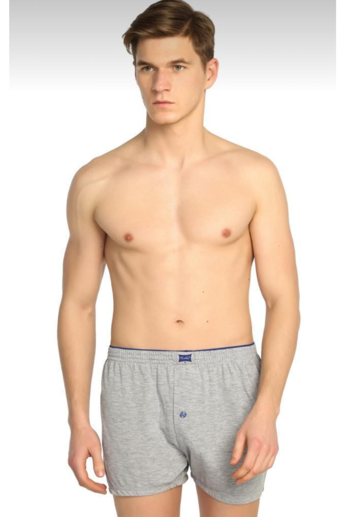 3 Adet Erkek Penye Düğmeli Boxer