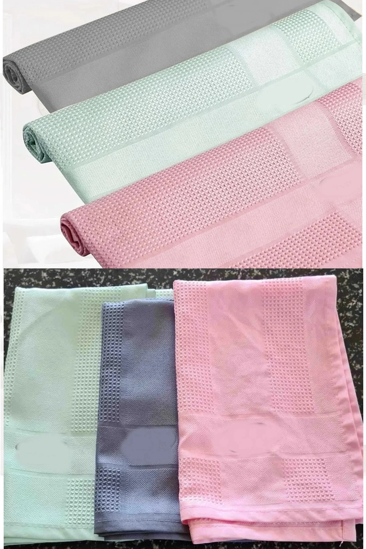 3 Adet Gerçek Mikrofiber Temizlik Bezi (40X60 Cm) - İz Bırakmaz Cam Ev Araba Temizlik Bezi - Görsel 4