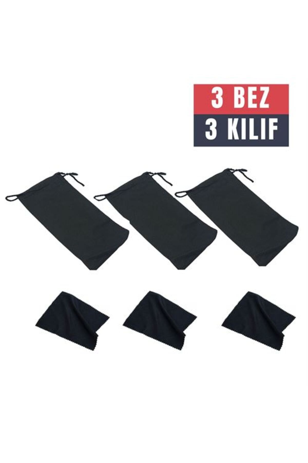 3 Adet Gözlük Kılıfı + Bez Seti