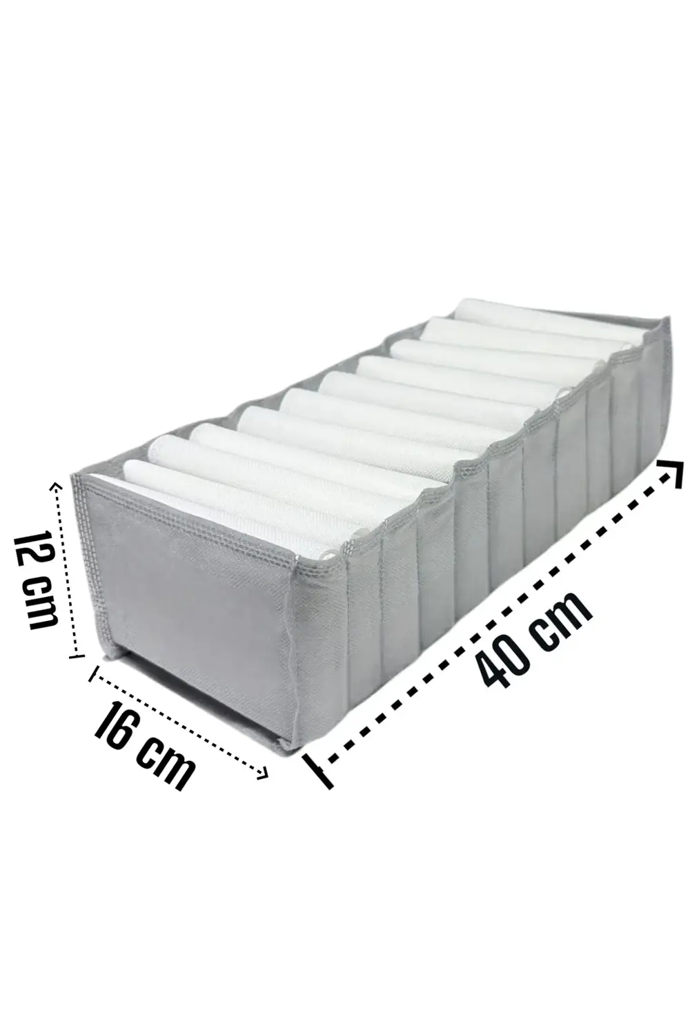 3 Adet Gri Akordiyon Tipi Medium 11 Gözlü Çekmece Içi Düzenleyici