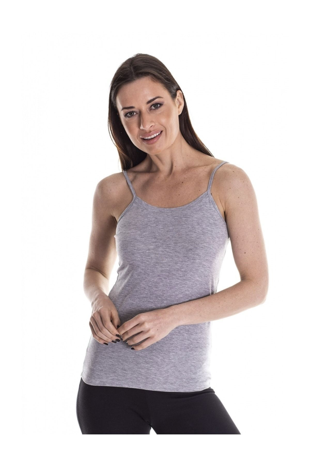 3 Adet Siyah Renk Ip Askılı Atlet