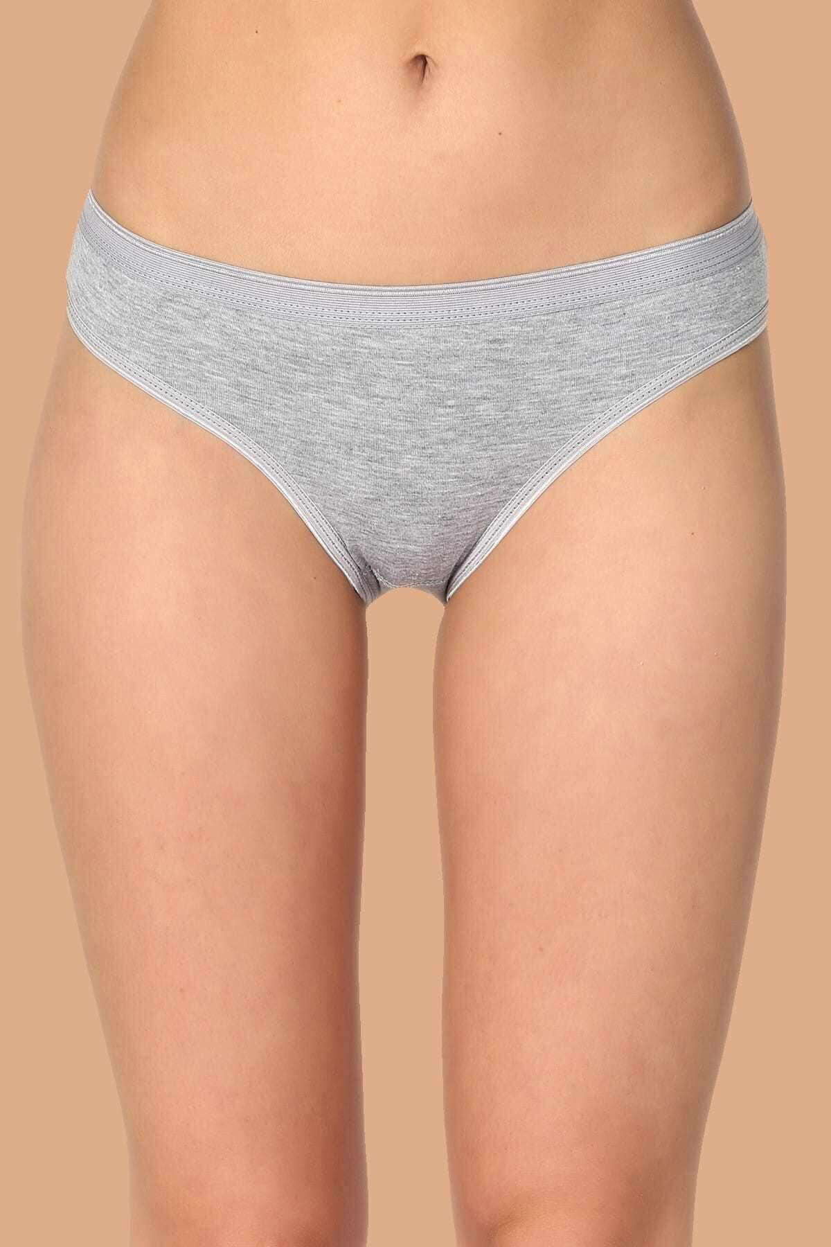 3 Adet Gri Renk Su Yolu Bikini Külot