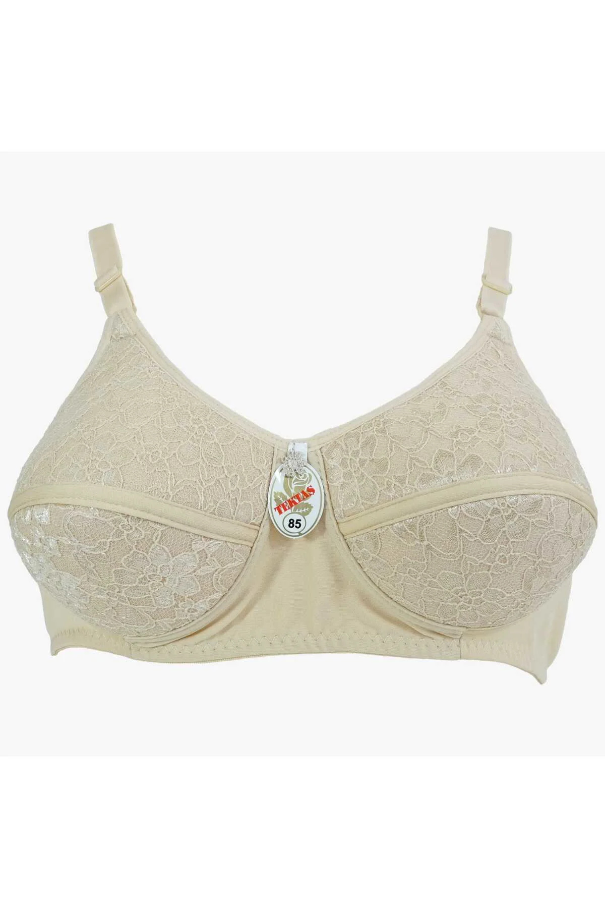 (3 ADET) İÇİ BOŞ BALENSİZ SÜNGERLİ DANTELLİ ANNE SÜTYEN