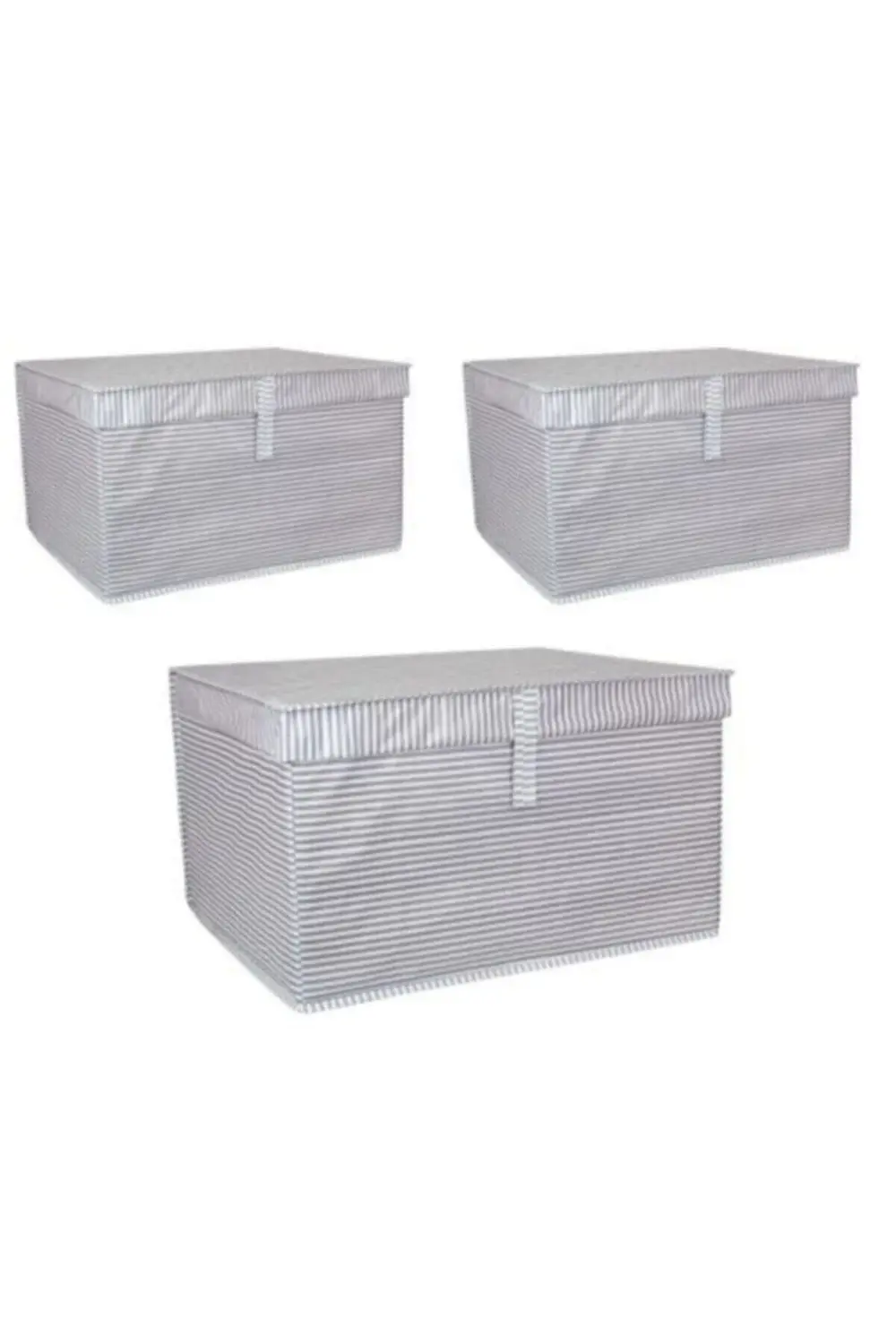 3 Adet - Kapaklı Çok Amaçlı ( Çamaşır-saklama-düzenleme Vb.) Hurç