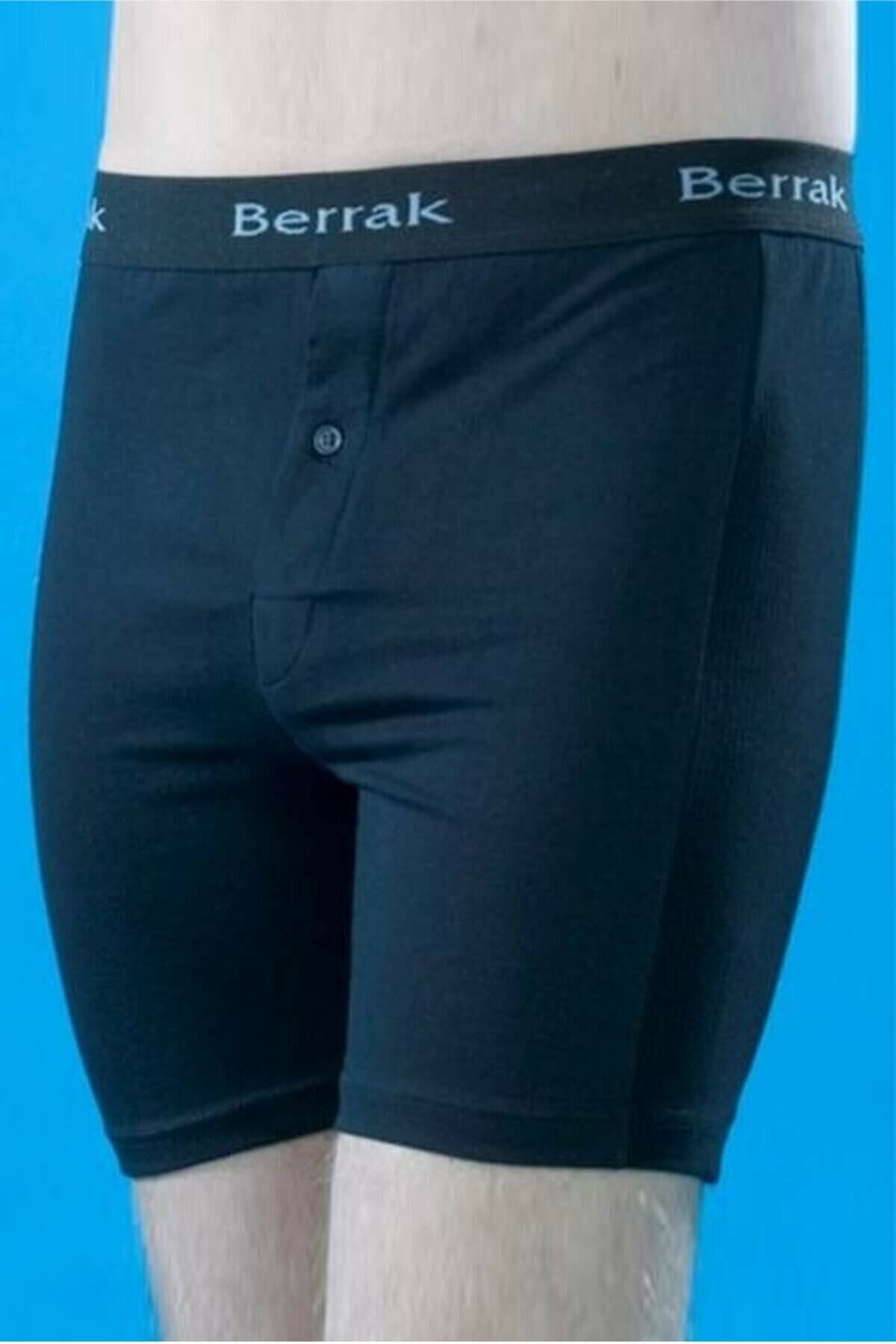 Berrak 3 Adet Lacivert Renk Düğmeli Likralı Boxer