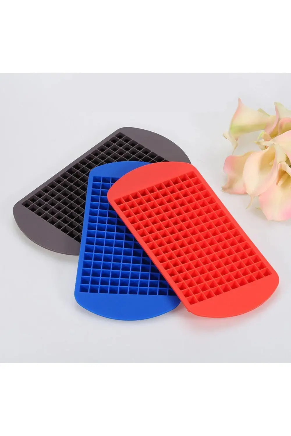 3 Adet Mini Buz Kalıbı Set, 3'lü Buz Kalıbı Seti, 160'lı Mini Buz