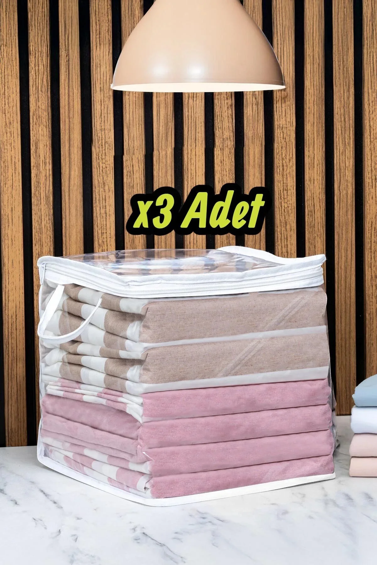 3 Adet Mini Şeffaf Hurç Havlu Giysi Iç Çamaşırı Düzenleyici Sakla
