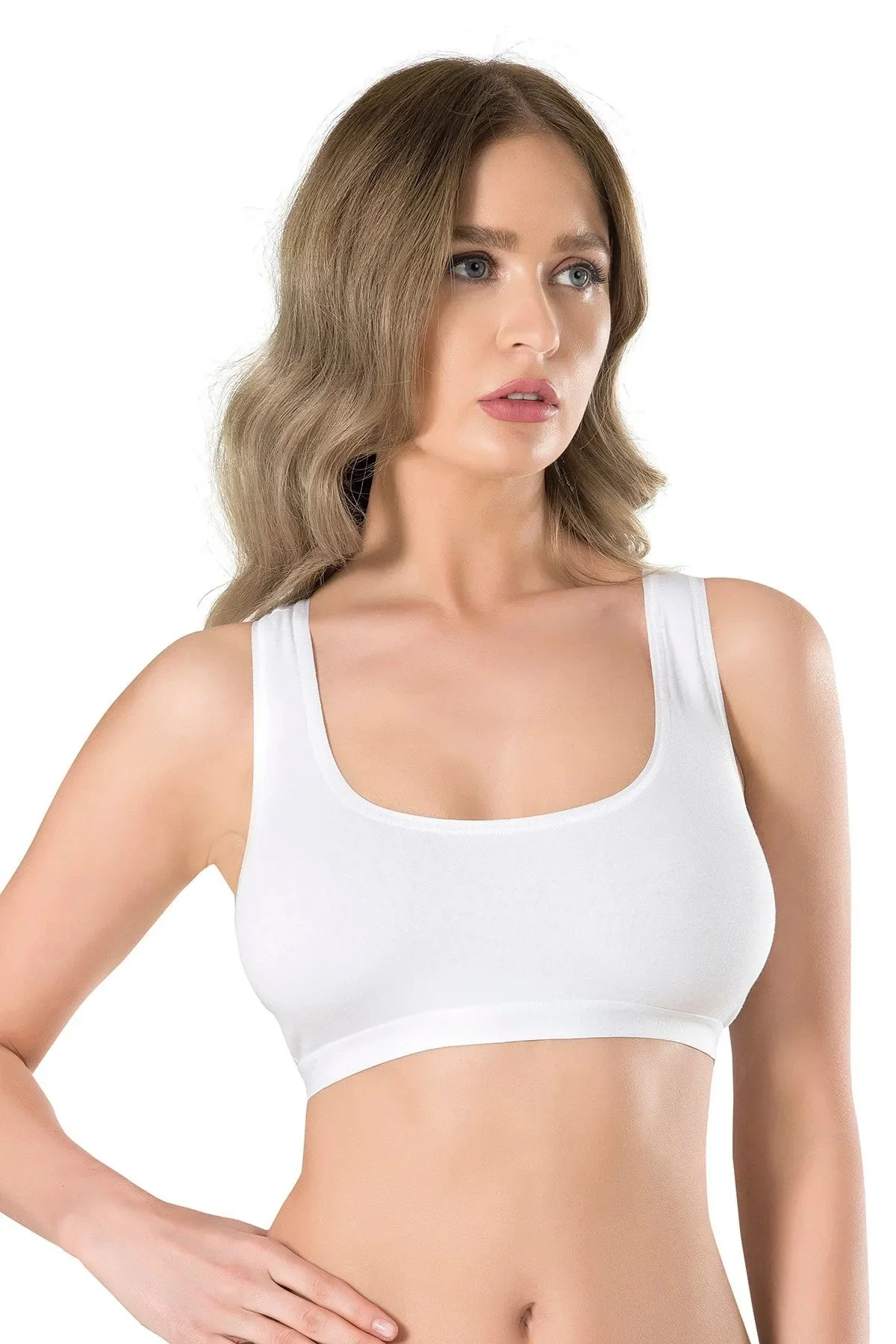 3 Adet, Modal Kumaş, Sırtı Çapraz, Sporcu Büstiyer & Sütyen