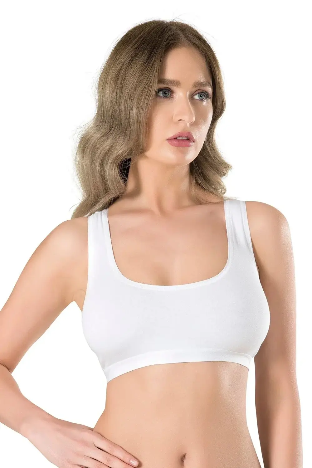 3 Adet, Modal Kumaş, Sırtı Çapraz, Sporcu Büstiyer & Sütyen