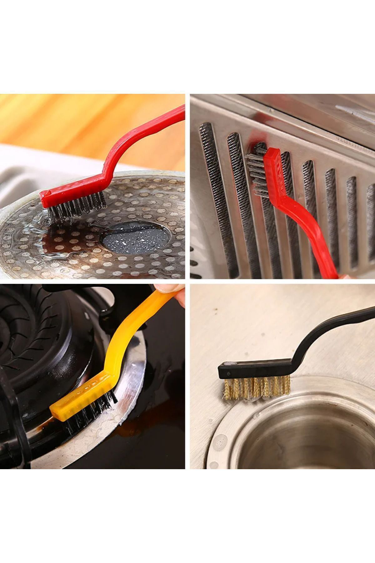 3 Adet Ocak Fırın Mangal Izgara Airfryer Temizliği Tel Pas Sökme 