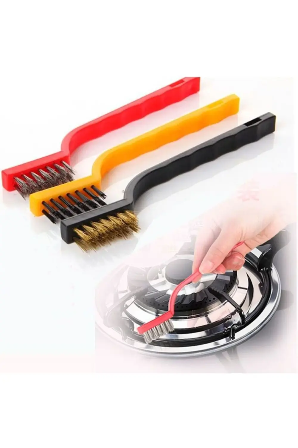 3 Adet Ocak Fırın Mangal Izgara Airfryer Temizliği Tel Pas Sökme