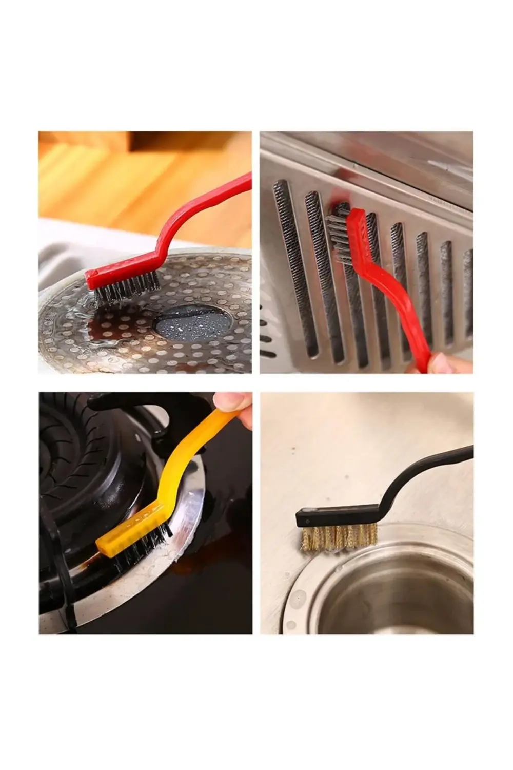 3 Adet Ocak Fırın Mangal Izgara Airfryer Temizliği Tel Pas Sökme