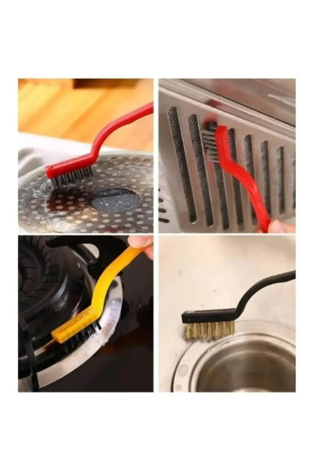 3 Adet Ocak Fırın Mangal Izgara Airfryer Temizliği Tel Pas Sökme