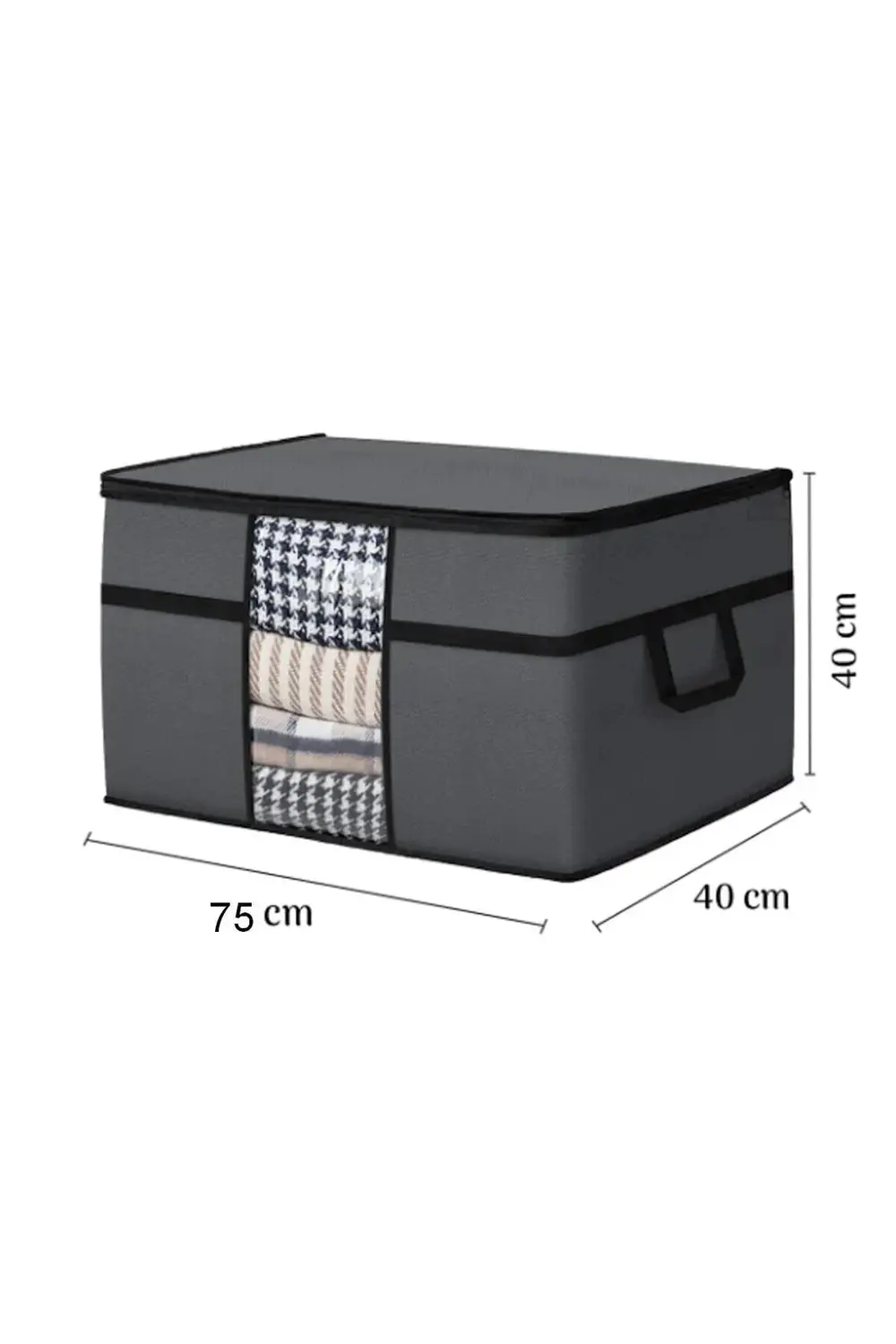 Pazar Kapısı 3 Adet Pencereli Yastık Saklama Hurcu - Mega Boy Yorgan Hurç Orga