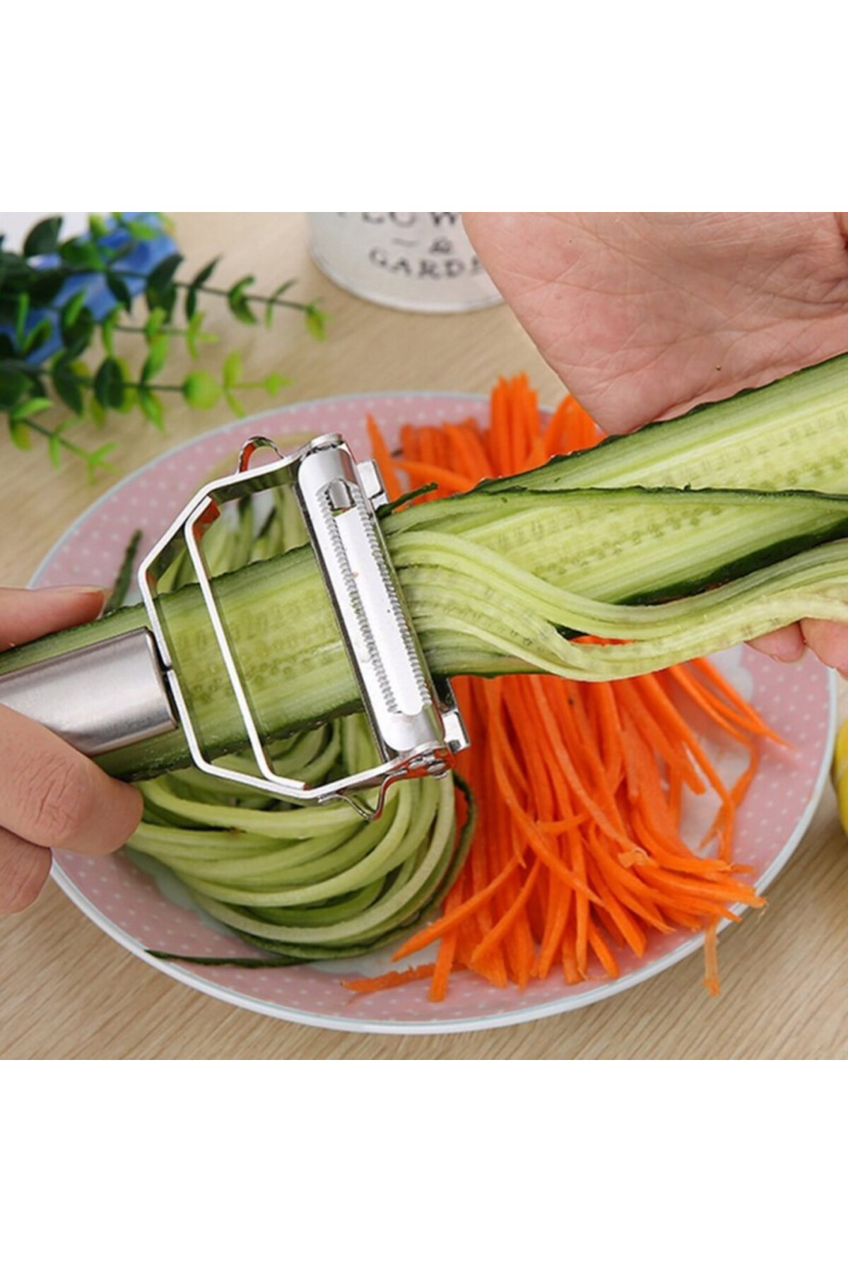 3 Adet Pratik Soyacak Jumbo Boy Paslanmaz Çelik Turbo Jülyen Sebz