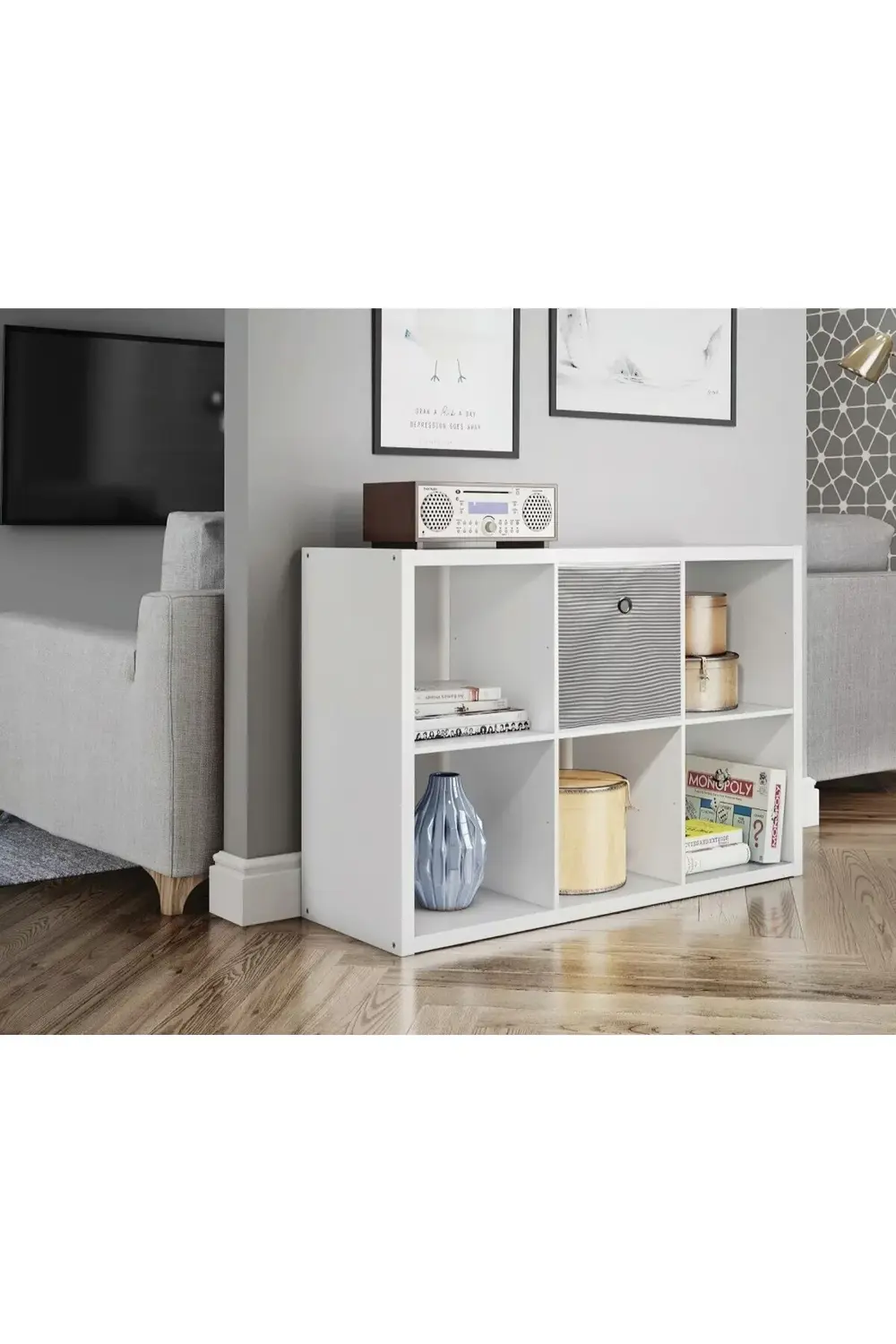 3 Adet Raf Organizer Saklama Kutusu Gri 30 X 30 X 30 cm