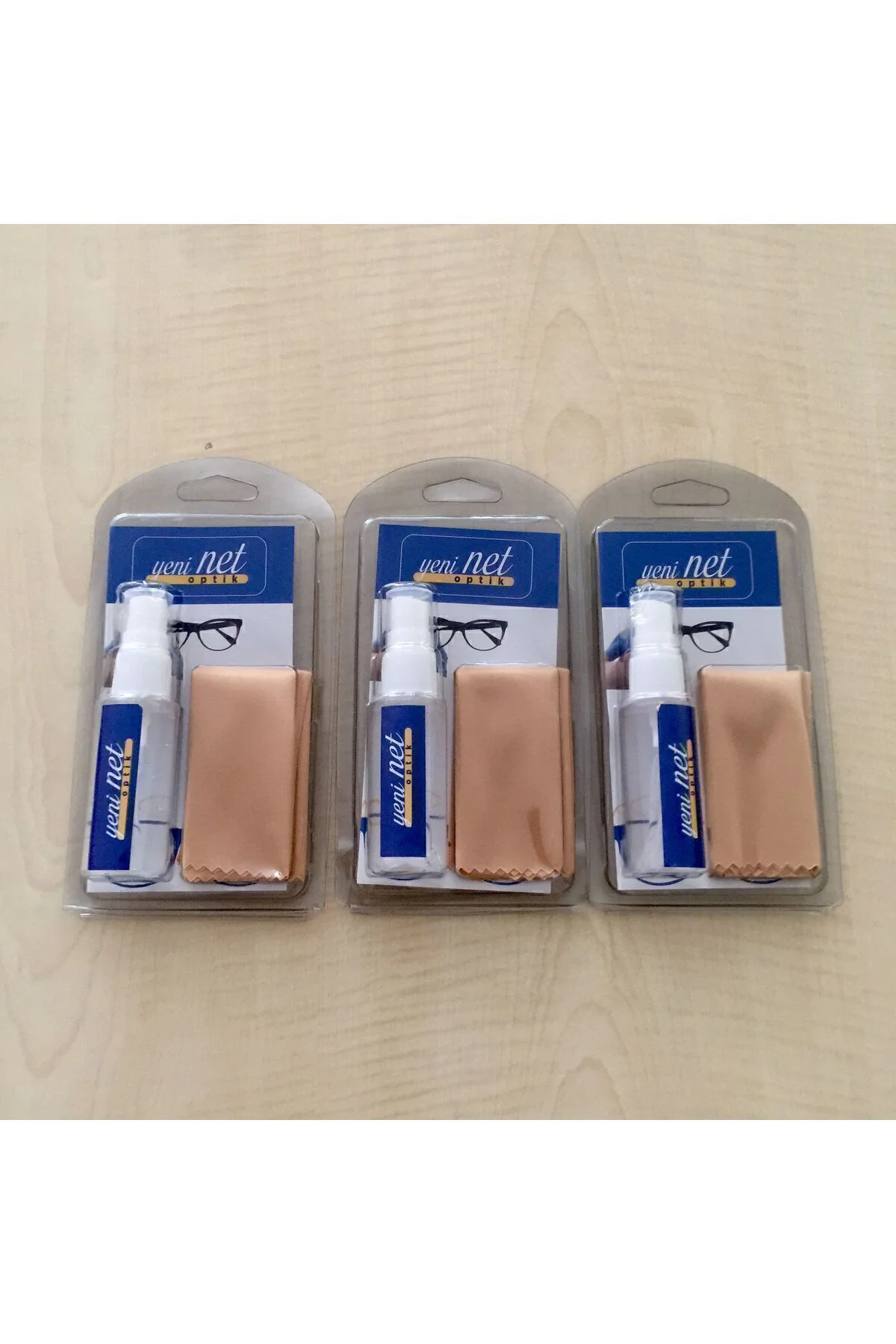 3 Adet Set 30 ml Optik Güneş Gözlük Camı Temizleme Sprey Mikrofib