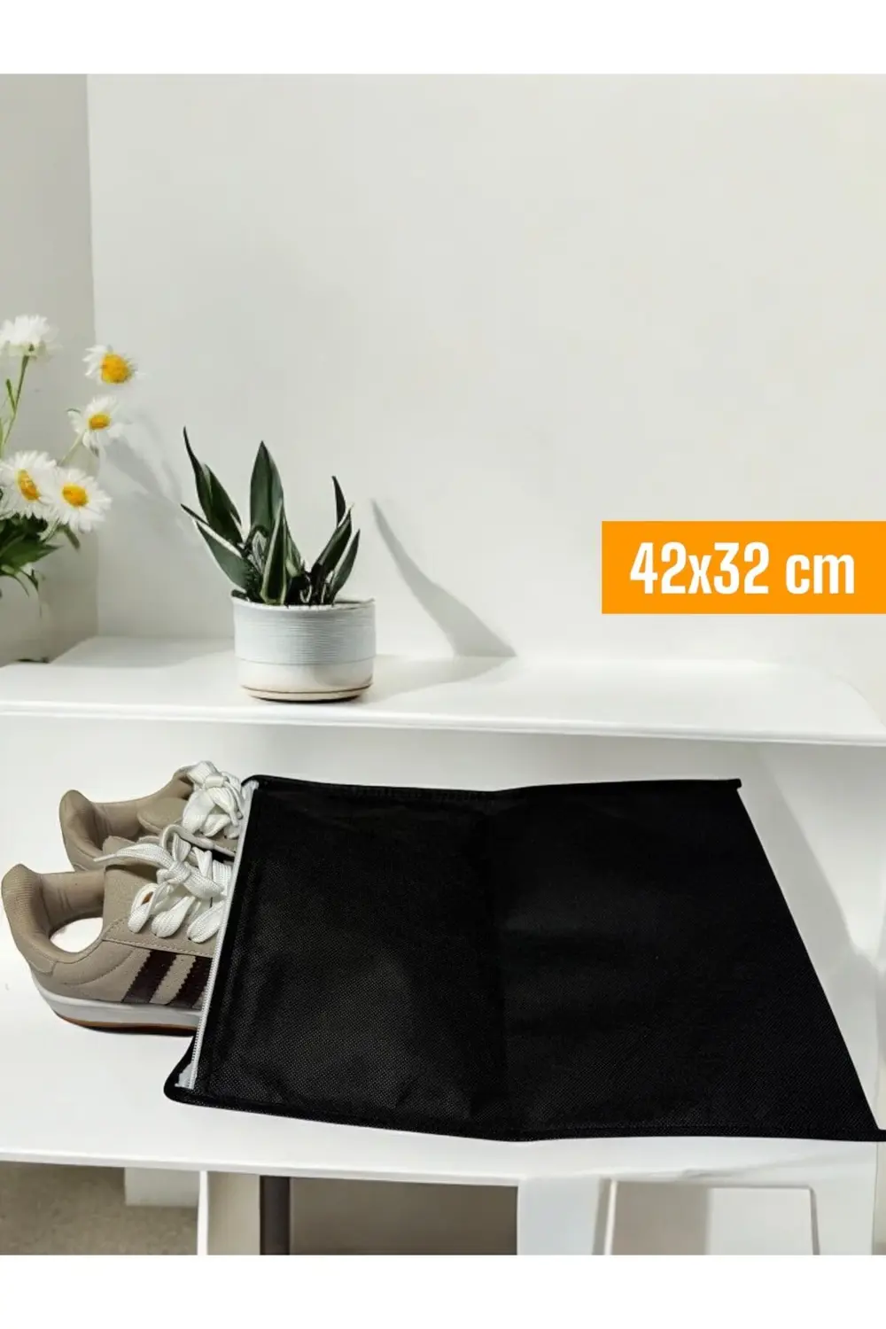 3 Adet Siyah Ayakkabı Saklama Çantası Seyahat Hurcu Çok Amaçlı Fe